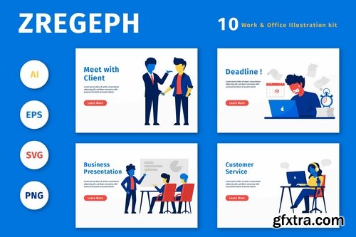 ZREGEPH - Work & Office Illustration Kit