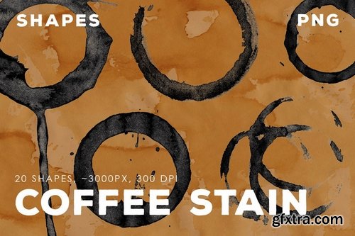 Coffee Stain Isolated Shapes