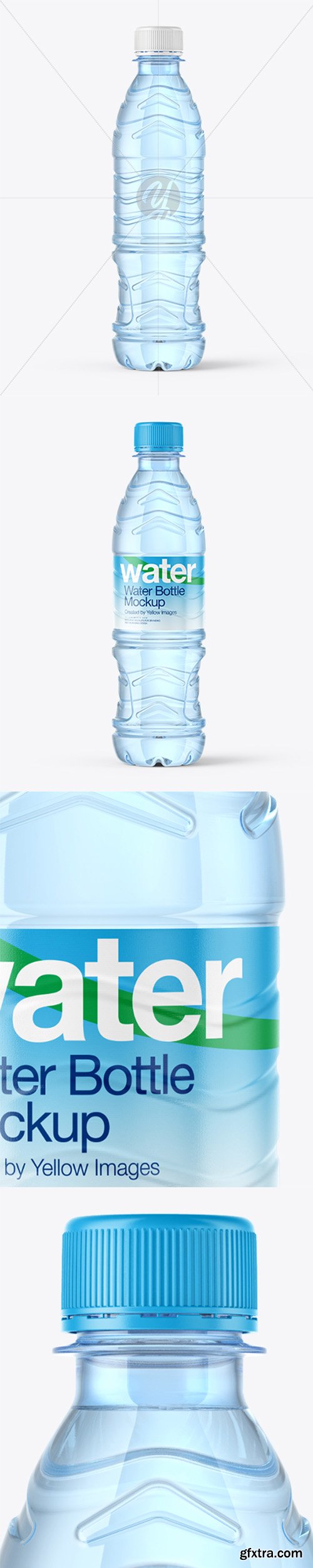 Blue PET Water Bottle Mockup 19636