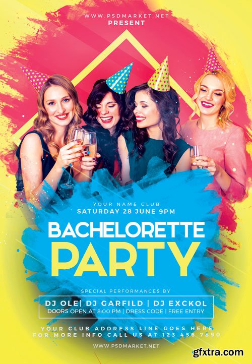 Bachelorette party - Premium flyer psd template
