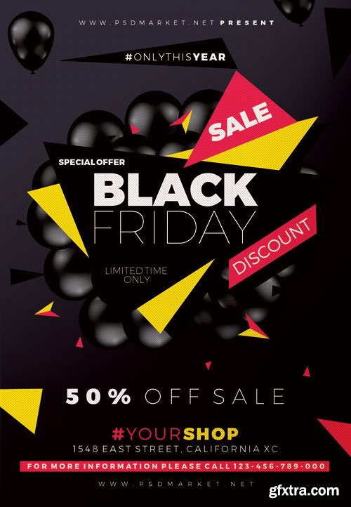 Black friday offer - Premium flyer psd template
