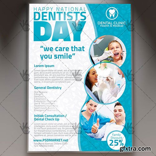 National dentists day - Premium flyer psd template