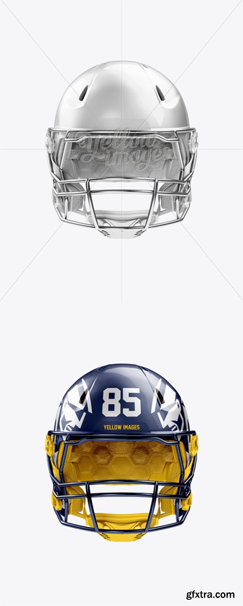 American Football Helmet Mockup - Front View 11938