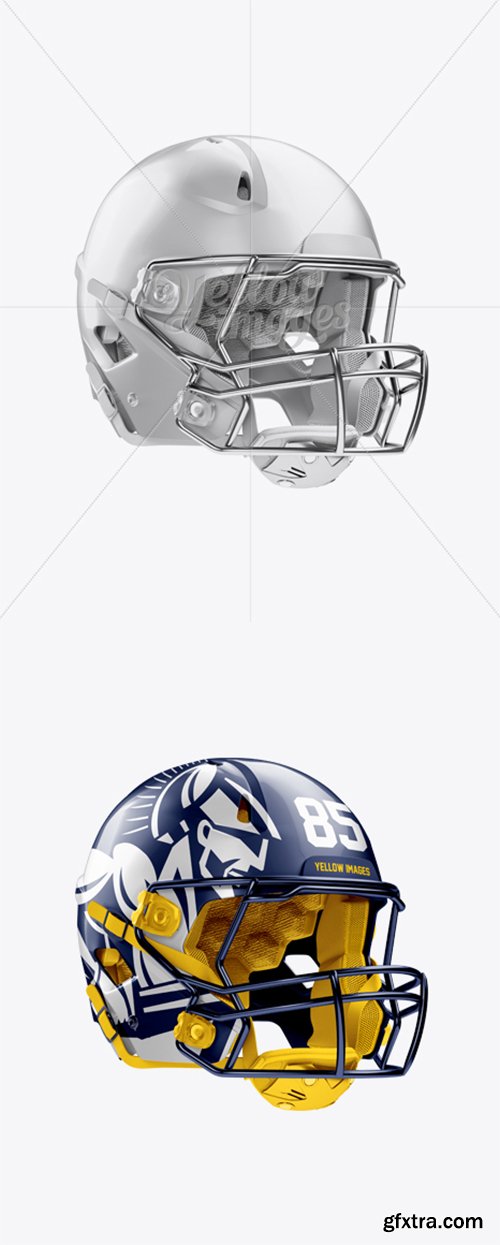 American Football Helmet Mockup - Halfside View 11913