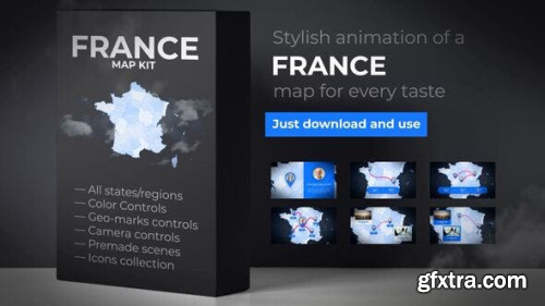 VideoHive France Map - French Republic Map Kit 24079463