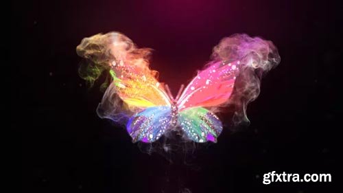 Videohive - Glowing Butterfly Logo Reveal - 14279964