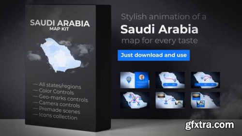 VideoHive Saudi Arabia Map - Kingdom of Saudi Arabia Map Kit 24093041