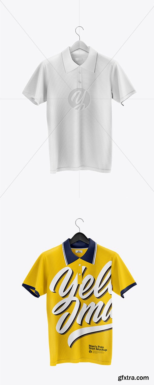 Polo Shirt on Hanger Mockup 44959