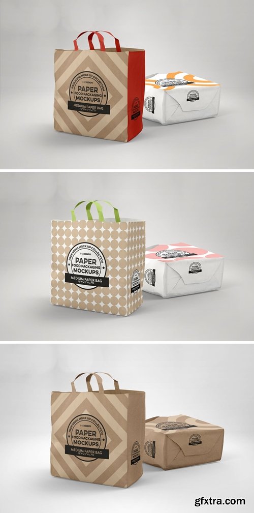 Medium Paper Bags Packaging Mockup