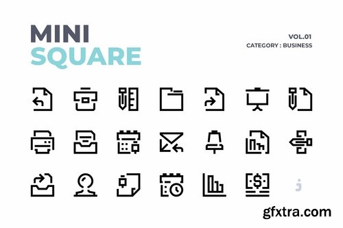 Mini square - 60 Business Element Icons