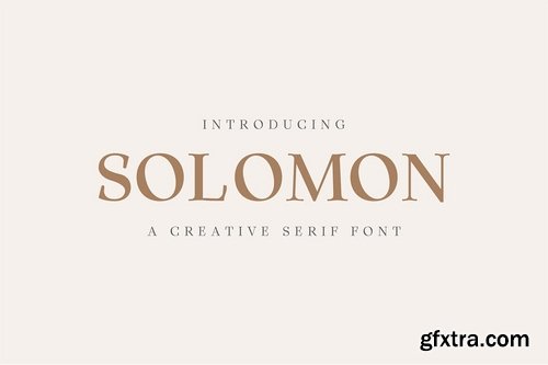CM - Solomon Serif Font Family 3918490
