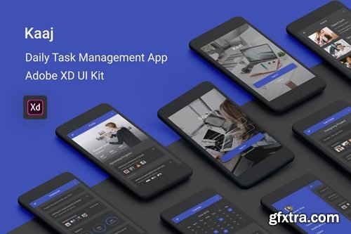 Kaaj - Daily Task Management Adobe XD UI Kit