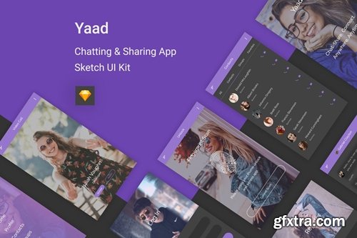 Yaad - Chatting & Sharing UI Kit for Sketch