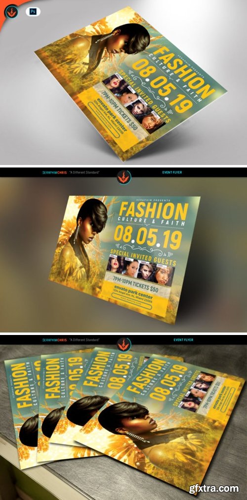 Tropical Fashion Show Flyer Template 1576468