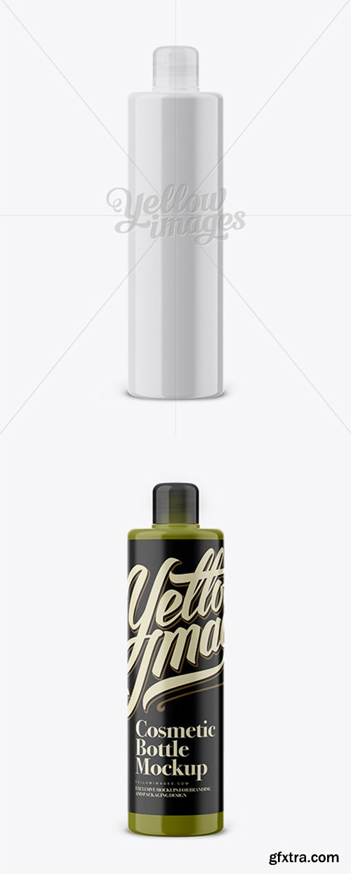 Round Cosmetic Bottle With Frosted Screw Cap Mockup 13923
