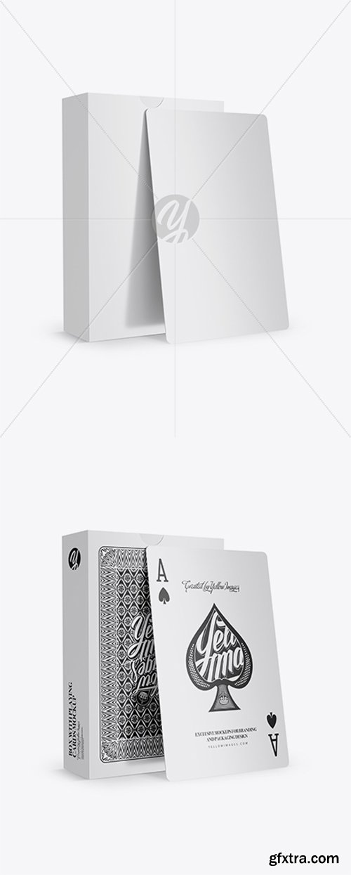 Box with Playing Cards Mockup 26306
