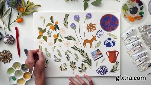 Painting for Pattern Design: Create Botanical Patterns with Gouache & Photoshop