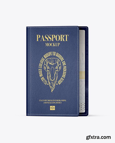 Matte Leather Passport Mockup 46069
