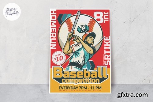 Baseball Competition Poster Template