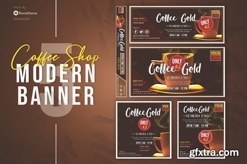 Coffee Shop Banner Pack Template