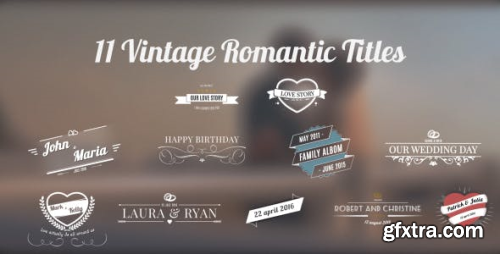 VideoHive 11 Vintage Romantic Titles 13375945