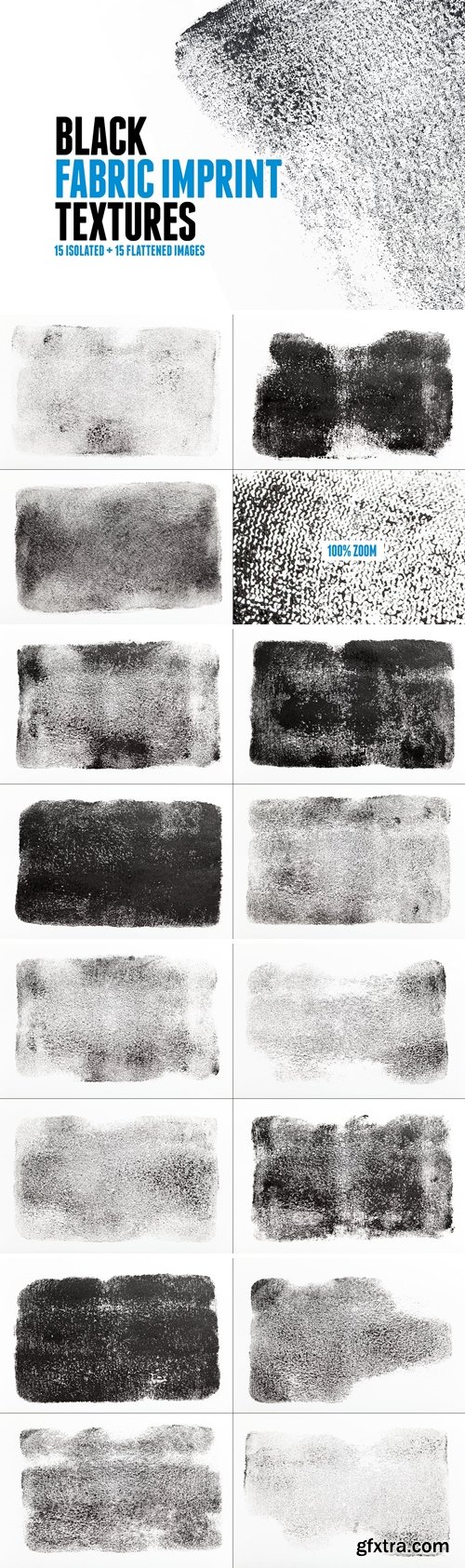 15 Black Fabric Imprint Textures