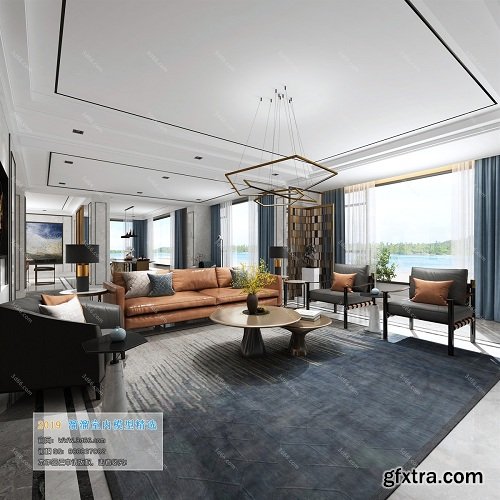 Modern Style Livingroom Interior Scene 03 (2019)