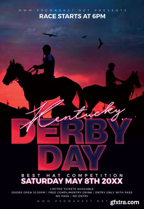 Kentucky derby - Premium flyer psd template