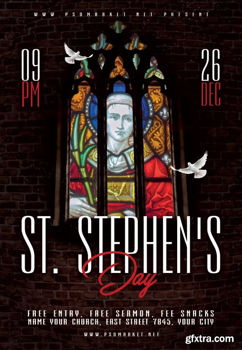 Saint stephens day - Premium flyer psd template