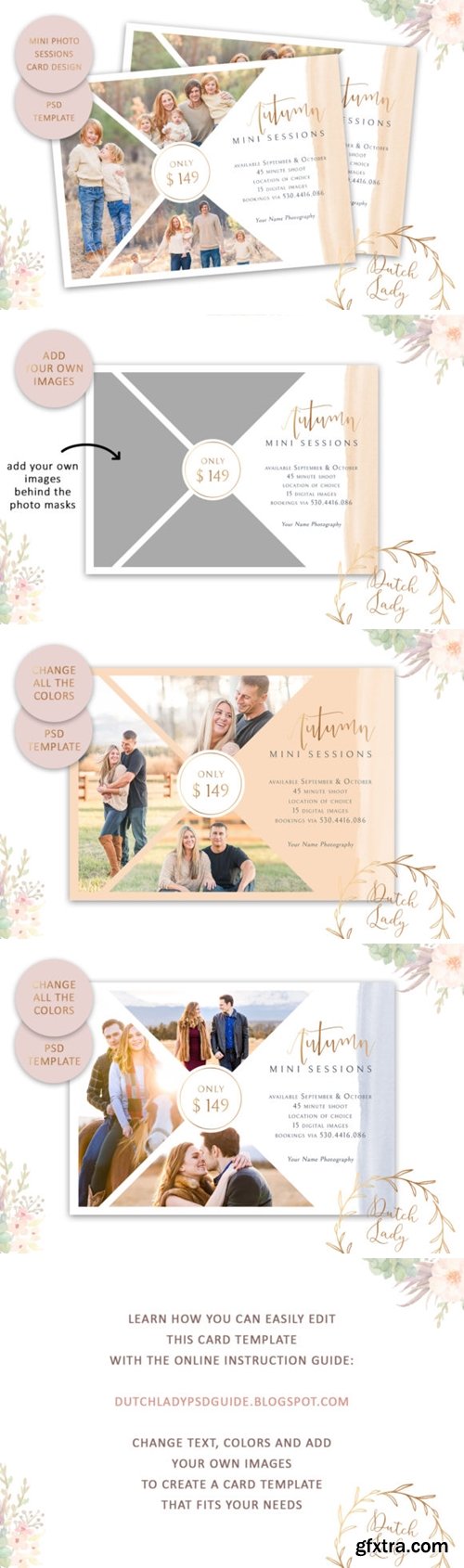 PSD Photo Session Card Template #44