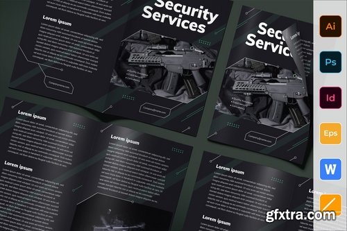 Security Services Poster Flyer Business Card Brochure Bifold Trifold