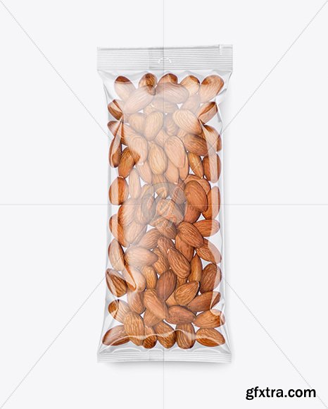 Clear Plastic Pack w/ Almonds Mockup 44084