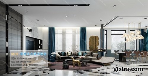 Modern Style Livingroom Interior Scene 05 (2019)