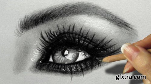 How to Draw a Glitter Smokey Eye on Grey Paper