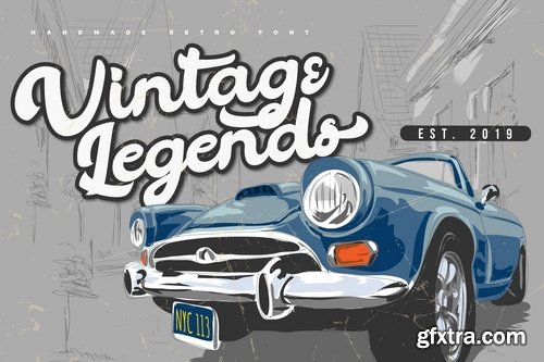 Vintage Legends | Handwritten Retro Font