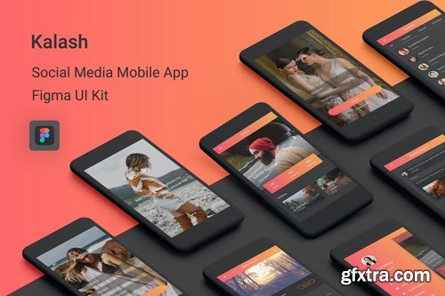 Kalash - Social Media Mobile App for Figma