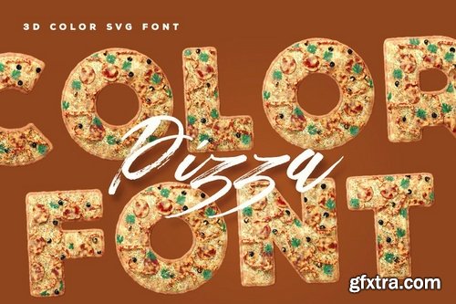 Pizza Color Font