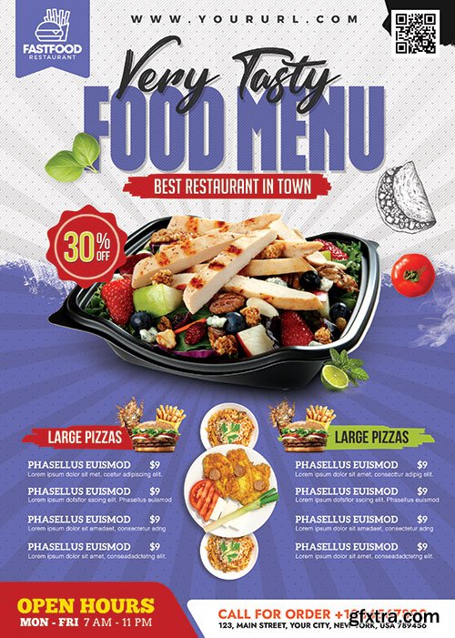 Restaurant Food Menu 2 - Premium flyer psd template