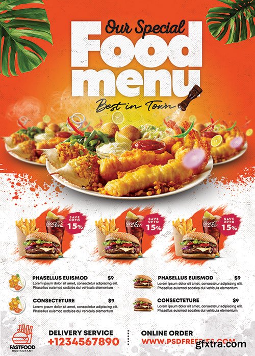 Fast Food Restaurant - Premium flyer psd template