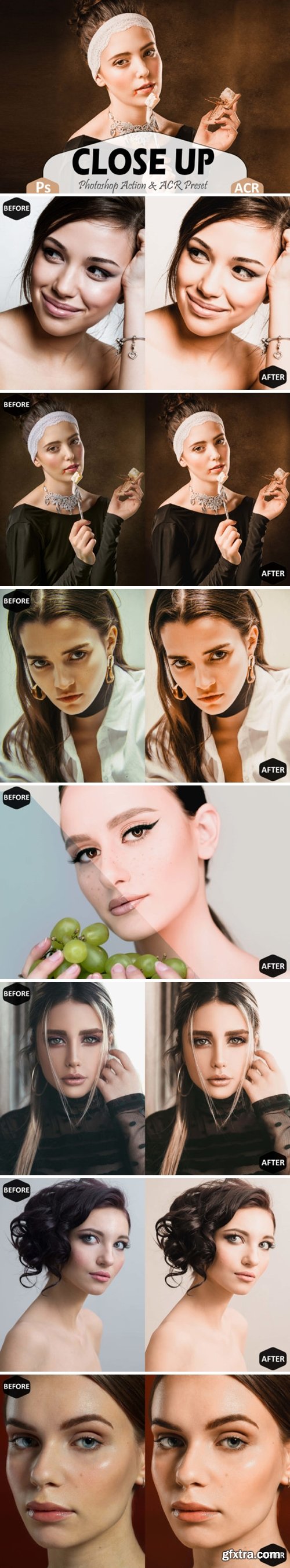 Close Up Photoshop Actions, ACR Presets 1629251