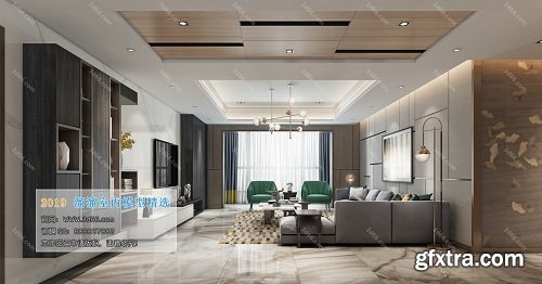 Modern Style Livingroom Interior Scene 12 (2019)