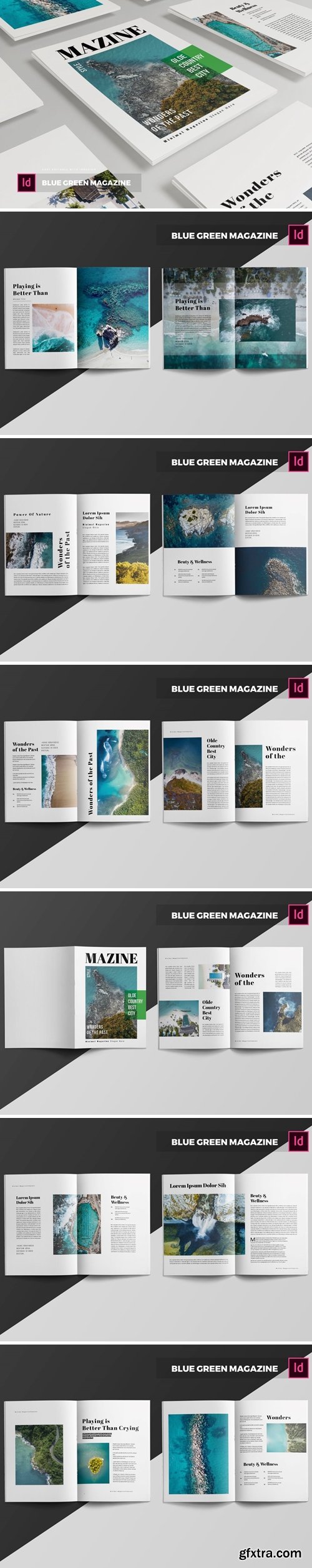 Blue Green | Magazine Template