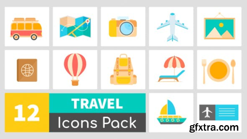 VideoHive Animated Travel Icons Pack 24176803