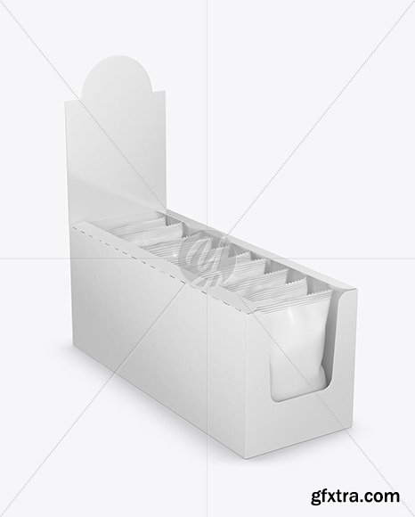Glossy Display Box with Snacks Mockup 46370