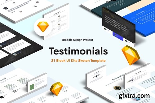 Creative Testimonial Block UI Kits Design