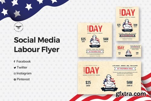 Labour Day Social Media Template