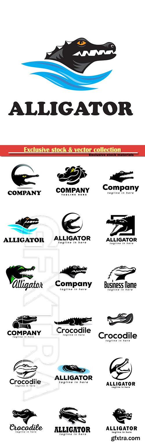 Alligator logo vector illustration