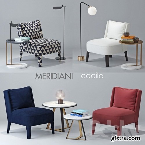 Chair Meridiani Cecile 3D Model