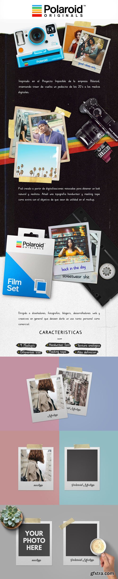 Polaroid Originals - Full PSD Mockups