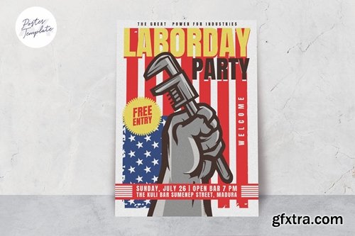 Labor Day Theme Poster Template